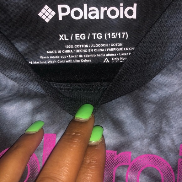 1 of a kind vintage Polaroid long slv tye dye tee - Picture 3 of 4